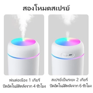 (👍สินค้าใหม่ปี 2026) เครื่องทำความชื้น 300ml และพ่นอโรม่าเพิ่มความชื้น มีไฟหลากสี🌈