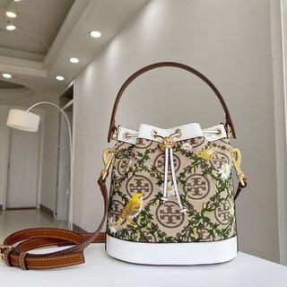 T Monogram Jacquard Embroidered Bucket Bag