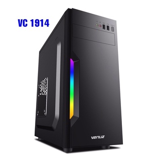แหล่งขายและราคาCASE (เคส) VENUZ (VC1914) ATX Computer Case with RGB LED Lighting (Black)อาจถูกใจคุณ