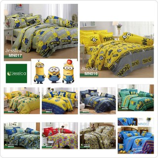 ลิขสิทธิ์แท้💯%Minions ลายมินเนี่ยน ชุดผ้าปูที่นอน ไม่รวมผ้านวม ขนาด 3.5,5,6 ฟุต ชุดเครื่องนอนเจสซิก้า JESSICA ลายการ์ตูน