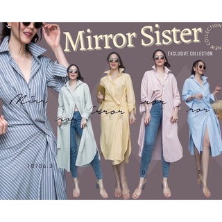 MiRRoRSiSTER’s Aiya STRipE DReSS•• #10706.3 เดรสเชิ้ต เดรสเชิ้ตลายทาง เชิ้ตแฟชั่น เชิ้ตริ้ว เชิ้ตลายทาง เชิ้ตยาว