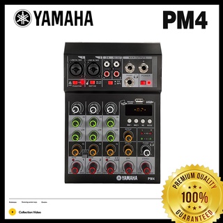 yamaha pm4 มิกเซอร์ 4แชนเนล  มิกเซอร์จิ๋ว12v การปรับเอฟเฟกต์เสียงสะท้อนของ Bluetooth อินพุตสเตอริโอซ้ายและขวา การปรับเส