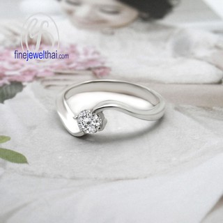 Finejewelthai แหวนเพชร-แหวนเงิน-เพชรสังเคราะห์-เงินแท้-แหวนหมั้น-แหวนแต่งงาน-Diamond Cz-Silver-Wedding-Ring-R1073cz