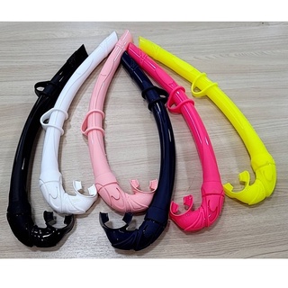 สน็อกเกิ้ลดำน้ำ ท่อหายใจว่ายน้ำ Silicone snorkel for freediving ท่อซิลิโคน💧พร้อมส่งค่ะ💧