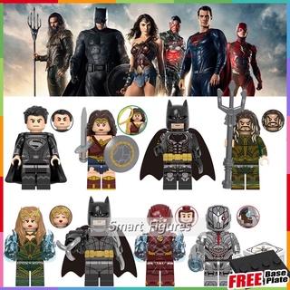 Batman Minifigures Wonder Woman Cyborg Mera Aquaman DC Justice League ของเล่นเด็กของขวัญ Mini Figures X0312