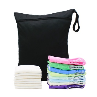 2pcs Bathing Suit Zipper Storage Waterproof Yoga Gym Large Capacity Hanging Black Wet Dry Travel Laundry Bag