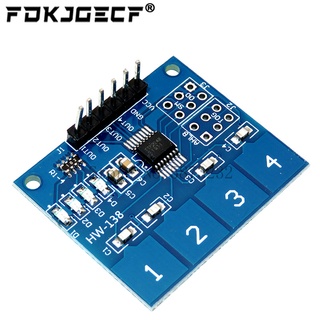 Ttp224 โมดูลเซนเซอร์สวิตช์สัมผัสดิจิทัล 4 ทาง 4 ช่อง