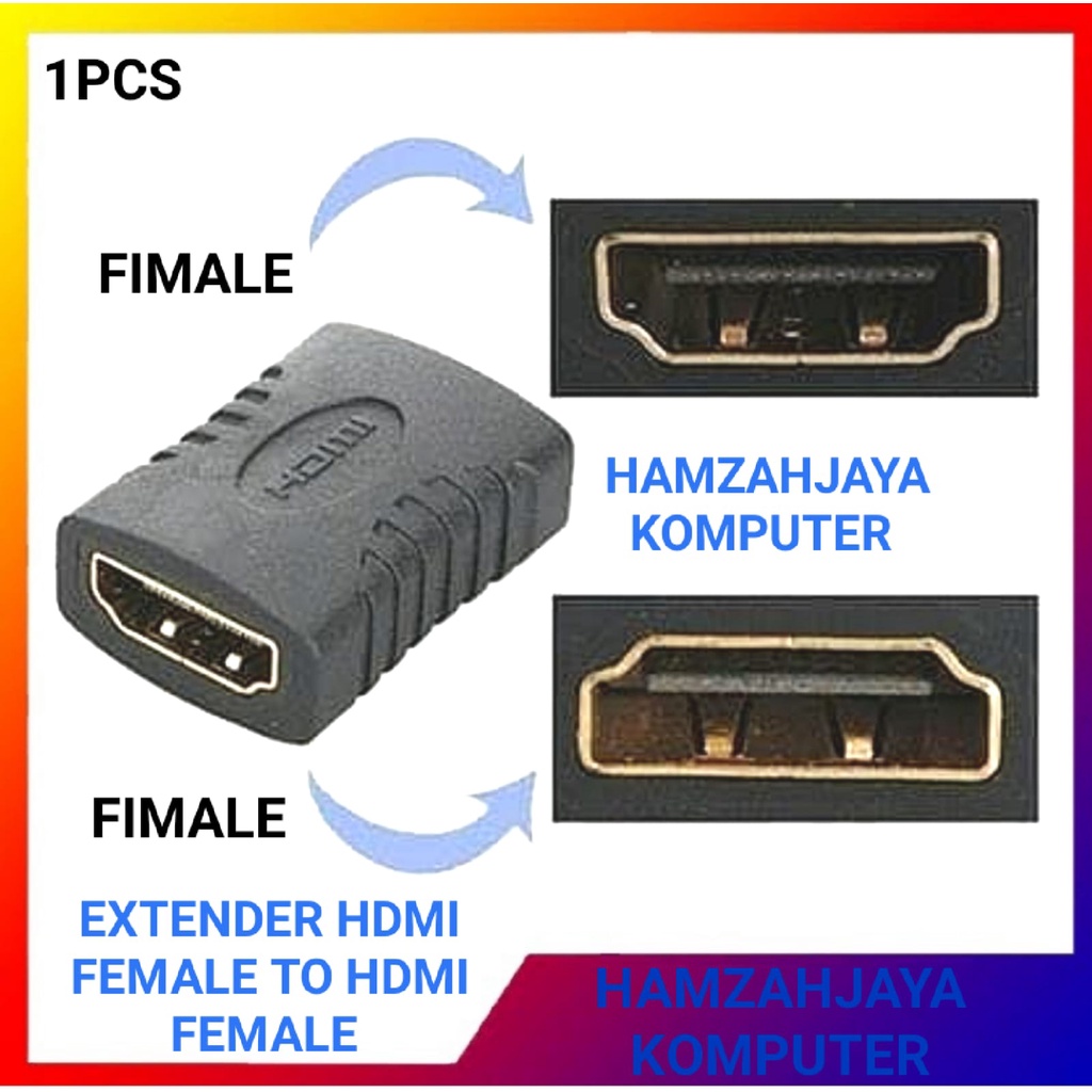 ....! การเชื่อมต่อ HDMI Barrel / HDMI / ขั้วต่อ HDMI Female เป็น HDMI Female