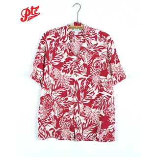 เสื้อฮาวาย TWO PALMS HAWAII SHIRT Wild Pineapple Red