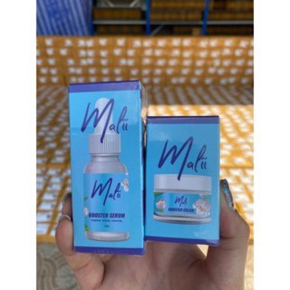 เซรั่มมะลิ + ครีมมะลิ เซรั่มหน้าใส Malii Booster Serum 15 ml &amp; Malii Booster Cream 10 ml