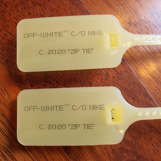 Zip Tie Off White "มีวงรี" Replacement Cream &amp; White Color สีใส  สีครีม และสีขาว Nike X Off White ปี 2017-2020