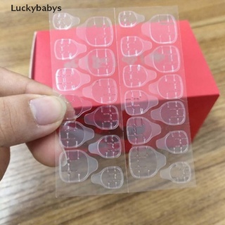 ((Luckybabys)) กาวติดเล็บปลอม แบบสองด้าน 240 ชิ้น /