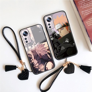 เคสโทรศัพท์มือถือกระจกนิรภัย กันกระแทก ลายการ์ตูนนารูโตะ พร้อมสายคล้อง สําหรับ Xiaomi POCO F4 GT M4 Pro X4pro 4G 5G X3 Nfc F3 M4Pro X4 Pro X3pro F3