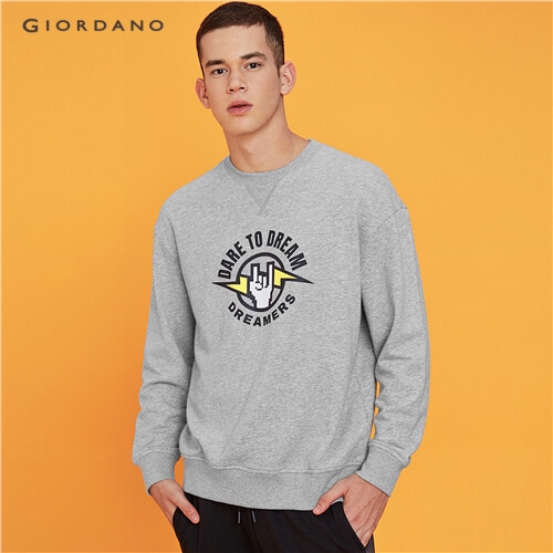 GIORDANO MEN Printed crewneck sweatshirt 94099783