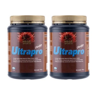 Mega We Care Ultrapro Chocolate เวย์โปรตีนเข้มข้น กลิ่นช็อคโกแลต 750g (2 ขวด)