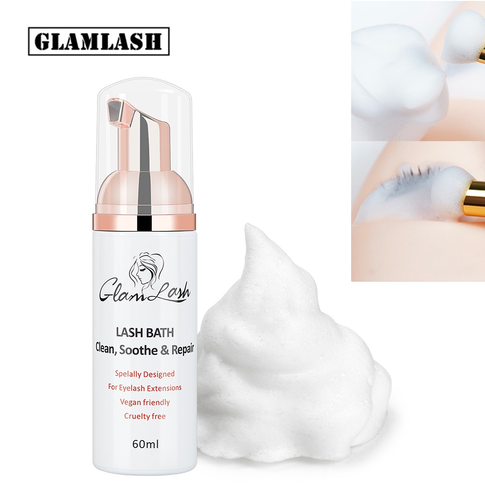 GLAMLASH Lash Extension Shampoo โฟมทําความสะอาดขนตา แชมพู มูส กาว ขนาด 60 มล
