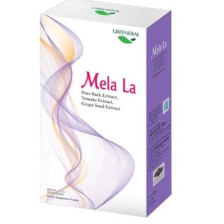 MELA LA (30เม็ด) เมลา ล่า อาหารเสริมลดฝ้าด้วยสารสกัดจากเปลือกสนและอื่นๆ EXP 03/2023