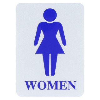 Nameplate FEMALE-TOILET LABEL SIGN FUTURE SIGN SILVER/BLUE Sign Home &amp; Furniture แผ่นป้าย ป้ายห้องน้ำหญิง FUTURE SIGN สี