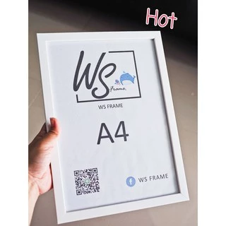 กรอบรูปA4 8x10 8x12 10x12 มีกระจก กรอบรูปสีขาว กรอบรูปสไตล์โมเดิร์น แขวนผนัง ตั้งโต๊ะ