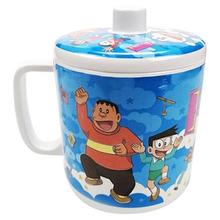 Water glass MELAMINE MUG+LID SUPERWARE DORAEMON SKY 4" Tableware Kitchen equipment แก้วน้ำ ถ้วยหูพร้อมฝา SUPERWARE DORAE