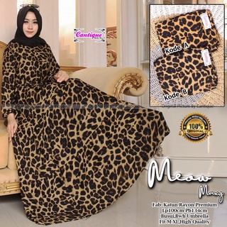 Meow MAXY DRES เสื้อผ้าฝ้ายเรยอน คุณภาพสูง สําหรับผู้หญิง