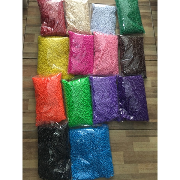 ลูกปัดเม็ดข้าวสารขนาด6*13มิล 1กิโลกรัม390บาท ,500กรัม250บาท,250กรัม150บาท