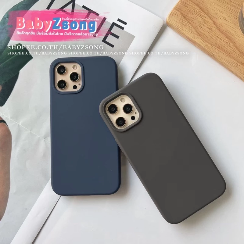 SET01 Siliconeกำมะหยี่ เคสซิลิโคนสีพื้นกำมะหยี่ เคสสำหรับรุ่นไอโฟน 78/SE-17 17Air 17Pro 17ProMax thumbnail 7
