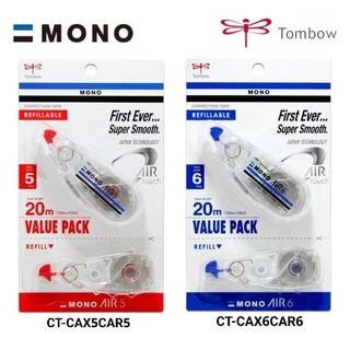 เทปลบคำผิด+รีฟิล Tombow MONO AIR รุ่น CT-CAX5CAR5 และ CT-CAX6CAR6