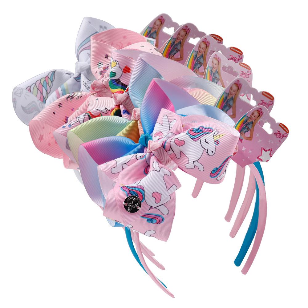 1pcs JOJO โบว์หัวนมเด็กยูนิคอร์นผม headdress อุปกรณ์