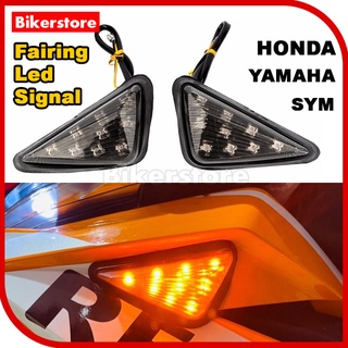 ฝาครอบสัญญาณไฟเลี้ยว LED ทรงสามเหลี่ยม สําหรับ YAMAHA R15 R25 KAWASAKI NINJA 250 HONDA RS150 RSX