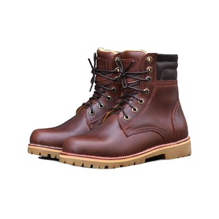 รองเท้าหนังแท้ หนังออยล์ บูทหุ้มข้อ พื้นกันน้ำมันระดับสูง StepPro Boots Code 915