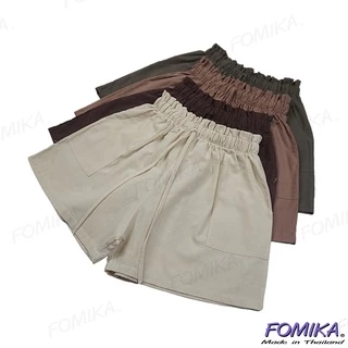 🍃 FOMIKA 2🍃กางเกงขาสั้น กางเกงขา​สั้น​ผู้หญิง​ ผ้าฝ้ายแท้100% เชือกรูดได้จริง​