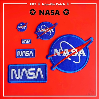 ☸ แผ่นแพทช์เหล็ก โลโก้ NASA ☸ แผ่นแพทช์รีดติดเสื้อ รูปดาวเคราะห์ 6 แบบ DIY 1 ชิ้น