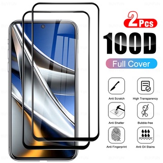 ฟิล์มกระจกนิรภัยกันรอยหน้าจอ แบบใส สําหรับ Poco X4 Pro 5G X4 X3nfc X3pro X3 gt F3 Poco M4 M3 Pro 5G 2 ชิ้น