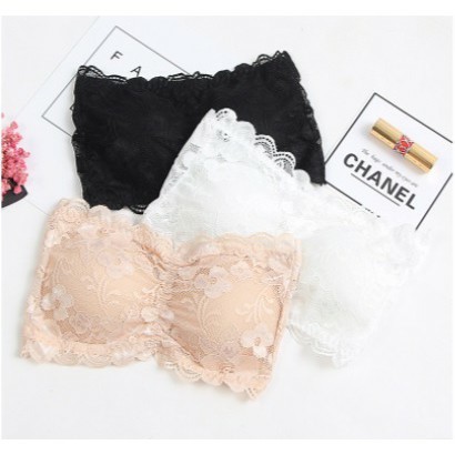 บรา ลูกไม้ น่ารักมาก เกาะอก นิ่ม Soft Lace Tube Top sexy bra คร้อป ท้อป ราคา ถูกที่สุด ดีลบีเคเค แกลเลอรีภาพที่ 9
