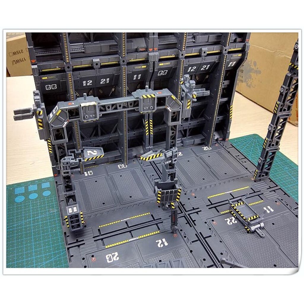 CG Machine Nest Gundam Gunpla โรงเก็บกันดั้ม ฐานกันดั้ม กันพลา SET 1 (ABFG) - รูปที่ 3
