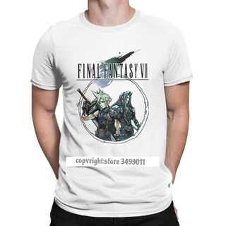 เสื้อยืดลําลอง สําหรับผู้ชาย แขนสั้น คอกลม พิมพ์ลาย Cloud &amp; Sephiroth Final Fantasy VII Video Game