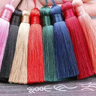 8 ซม.พู่ผ้าฝ้ายพู่ Trim สําหรับเย็บผ้าม่านอุปกรณ์เสริมจี้โพลีเอสเตอร์ผ้าไหม DIY ตกแต่งบ้าน