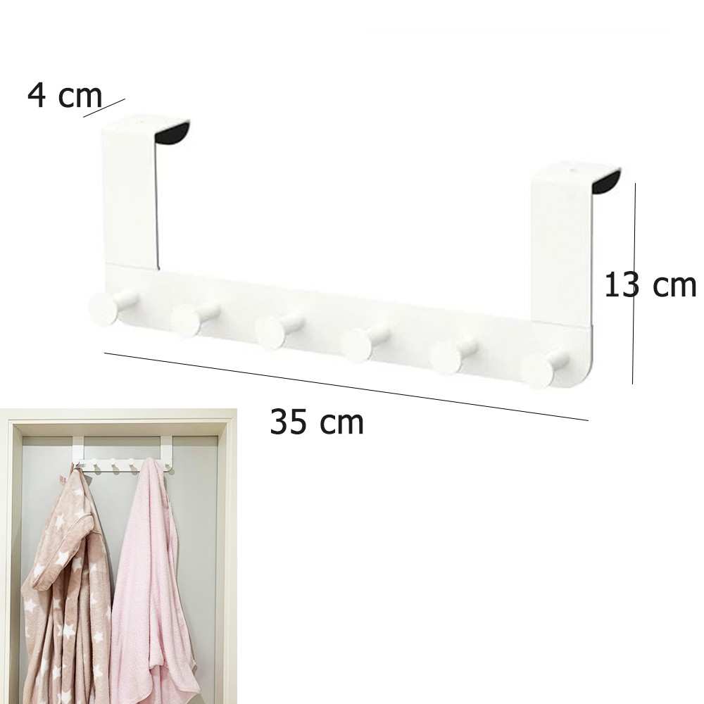 Door Hanger - White ที่แขวนติดผนัง ที่แขวนกระเป๋า ที่แขวนผ้า ที่แขวนหมวก ที่แขวนเสื้อ ตะขอแขวนประตู สีขาว