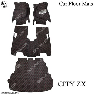 พรมหนัง 6D🚘HONDA CITY ZX (TOP) ปี1996-2007 👈พรมรถ , พรมรถยนต์