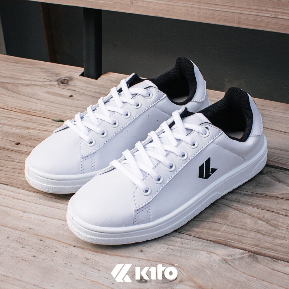 Kito ส่งฟรี (รองเท้าผ้าใบ BE7 size 36-38 ถูกสุดในไทย) Unisex White Sneaker Shoes แท้ กีโต้ EVA รองเท