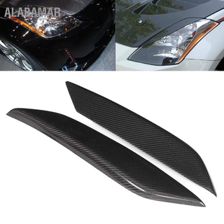 Alabama คิ้วไฟหน้า คาร์บอนไฟเบอร์ แบบเปลี่ยน สําหรับ Nissan 350Z Z33 2003-2009 2 ชิ้น