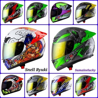 หมวกกันน็อค Snell Ryuki มีสปอยเลอร์หลัง ขนาดฟรีไซส์ (วัดรอบศรีษะ58-60 Cm.) มาตรฐาน มอก.369-2557