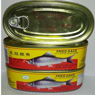 ปลากระป๋องเต้าซี่ 1กระป๋อง ตราFRIED DACE นน.184กรัม EXP18.02.23