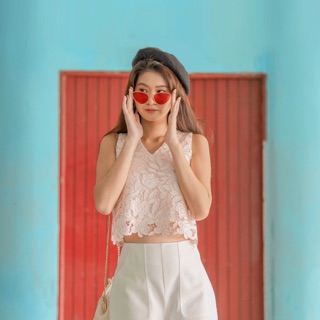 RMVcollection Willow Crochet Top (Pink)