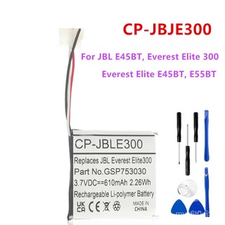 GSP753030 Battery ireless Headset Battery CP-JBLE300 For JBL E45BT, Everest Elite 300, Everest Elite E45BT, E55BT 89C2