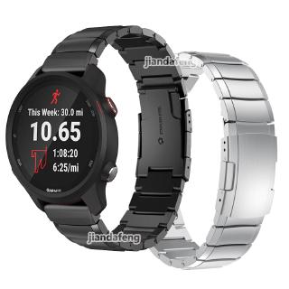 สายนาฬิกาข้อมือ สแตนเลส แบบแข็ง คุณภาพสูง สําหรับ Garmin Forerunner 245M 645