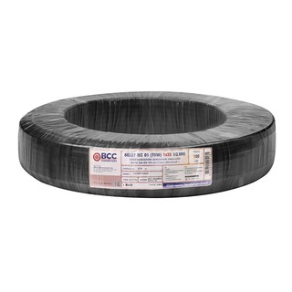 สายไฟ THW สายไฟ 60227IEC01 (THW) 1x35 ตร.มม 100 ม. สีดำ สายไฟ งานระบบไฟฟ้า ELECTRIC WIRE THW 60227 IEC01 BCC 1x35 SQ.MM