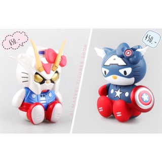 โมเดล แมวคิตตี้ใส่ชุดกัปตันอเมริกา และชุดกันดั้ม น่ารักมากๆ💓😍 &gt;&gt; KITTY COSPLAY CAPTAIN AMERICA AND GUNDUM FIGURE MODEL