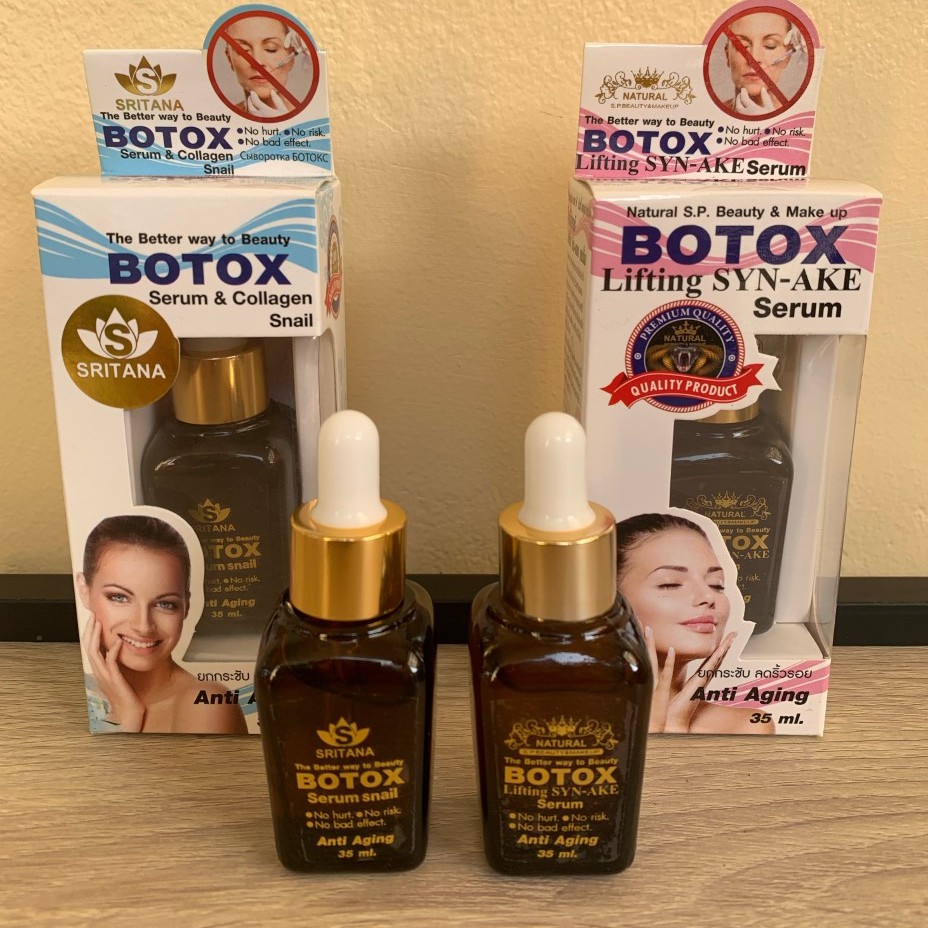 *Exp09/2026*Natural S.P.Botox Lifting SYN-AKE Serum & Collagen Snail Botox Serum 35 ml เซรั่มบำรุงผิ